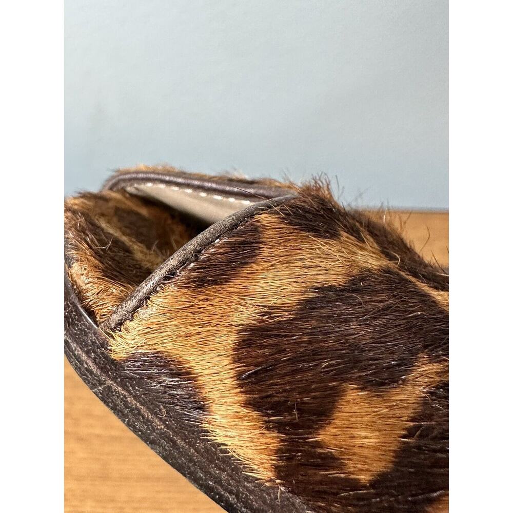 Michael Kors Womens Shoe Size 8.5 Peep Toe ANIMAL PRINT High Heel Wedge Pumps - Picture 10 of 12